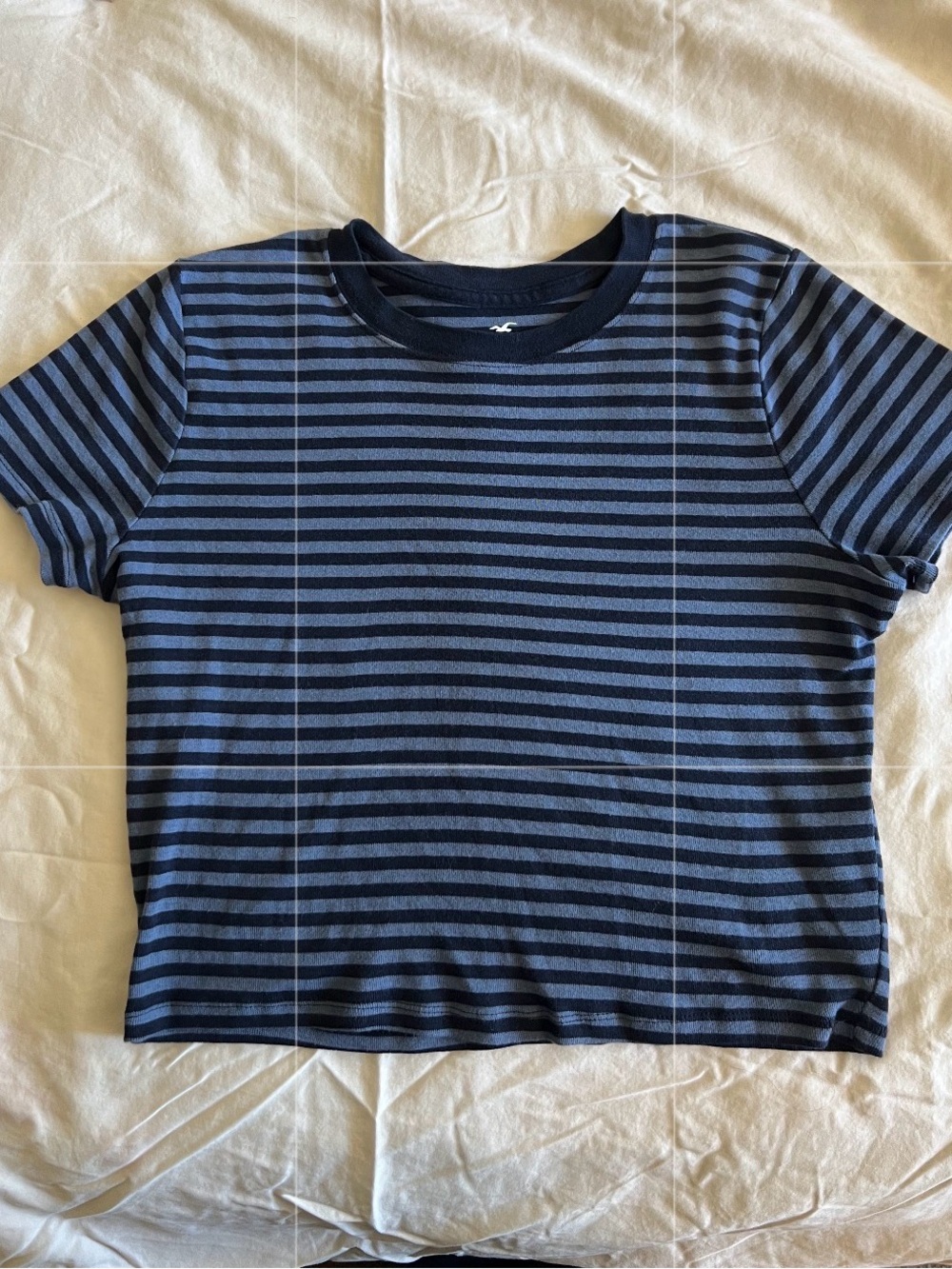Hollister Navy Striped Cotton Baby Tee